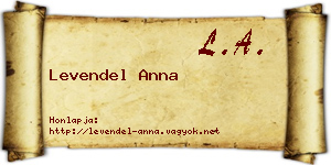 Levendel Anna névjegykártya
